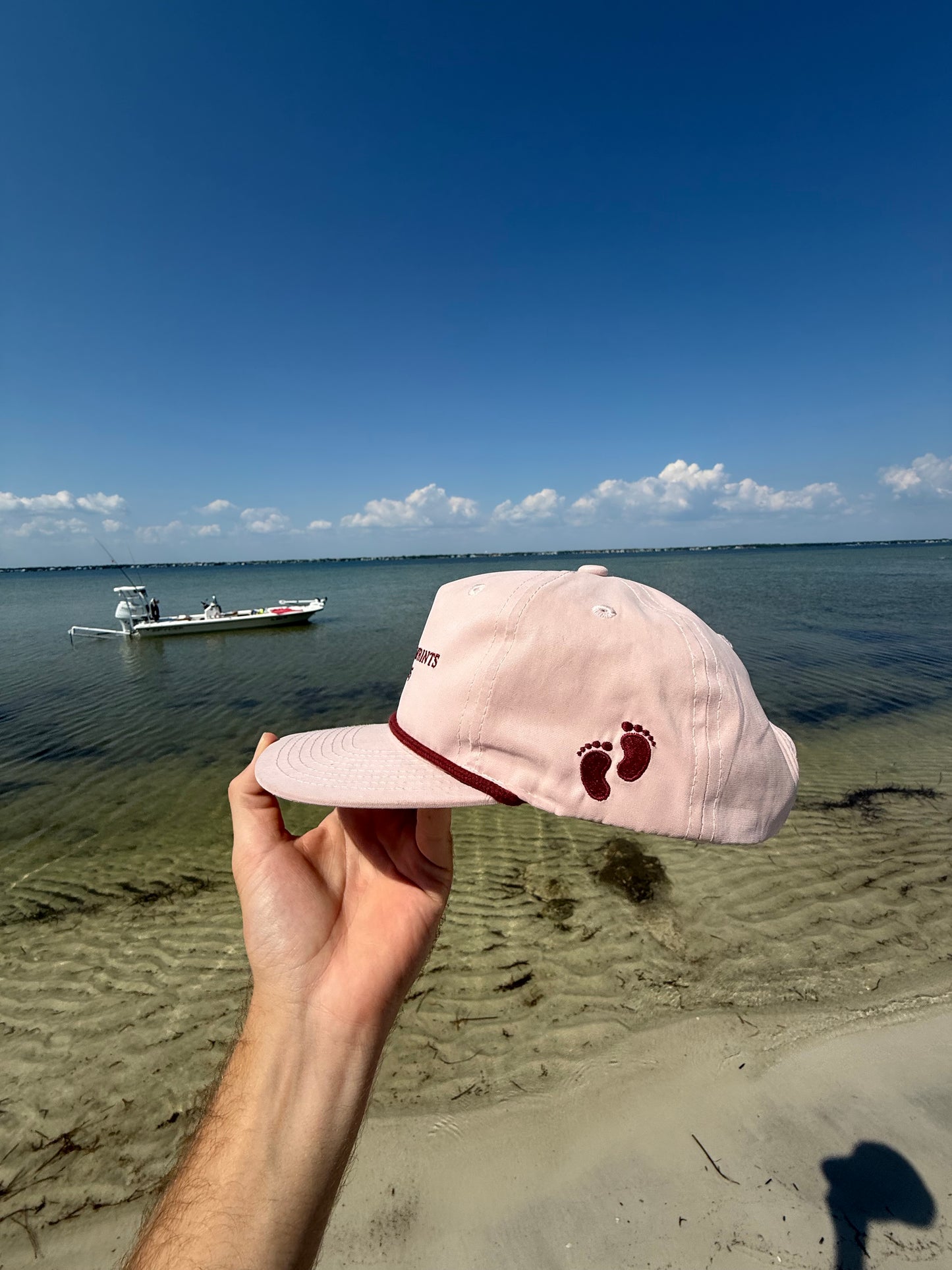 PEACH/MAROON ROPE FLATBILL