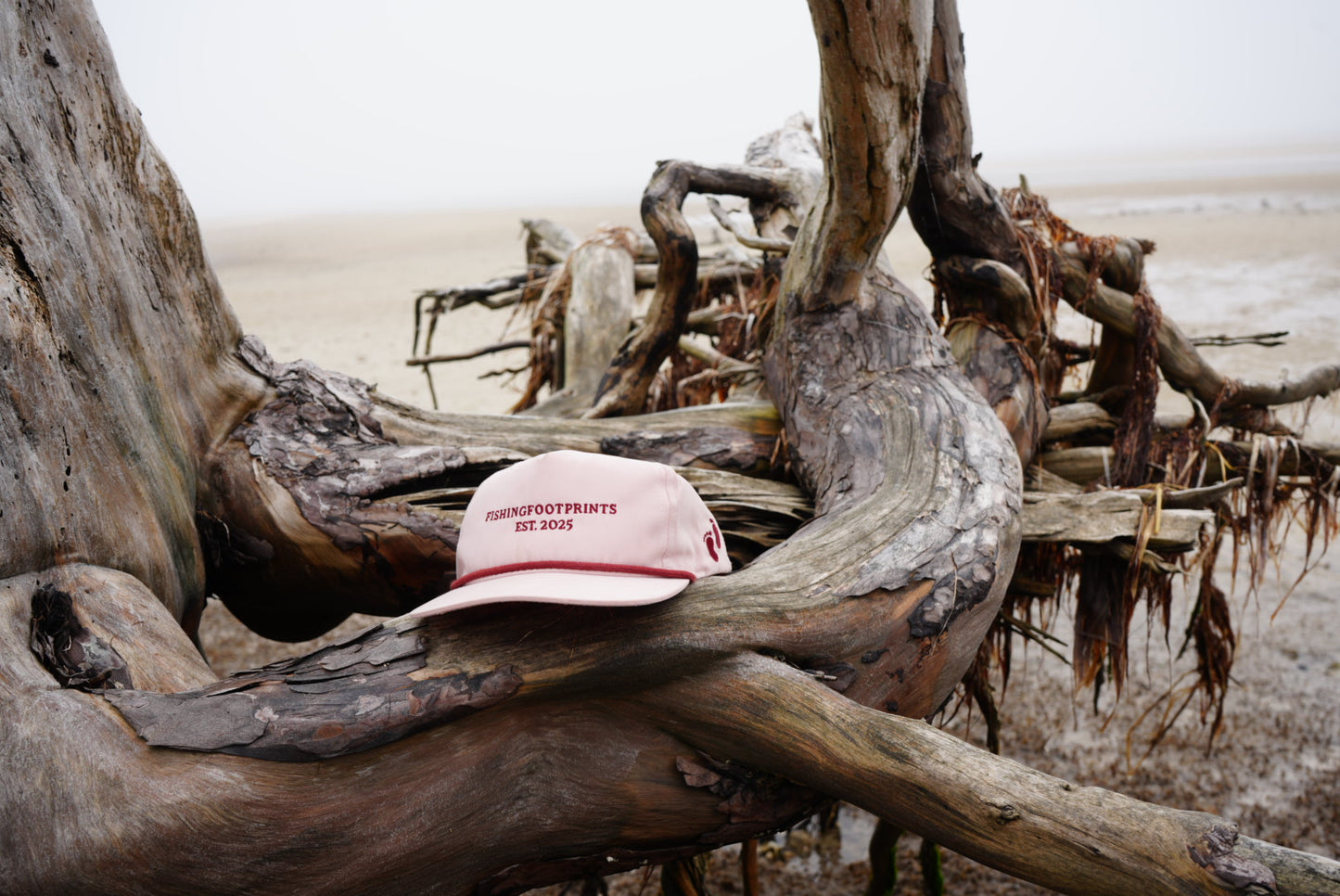 PEACH/MAROON ROPE FLATBILL